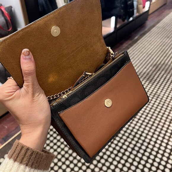 Coach C9946 Mini Klare Crossbody In Signature Canvas - Gold/Brown/Redwood - Picture 5 of 8